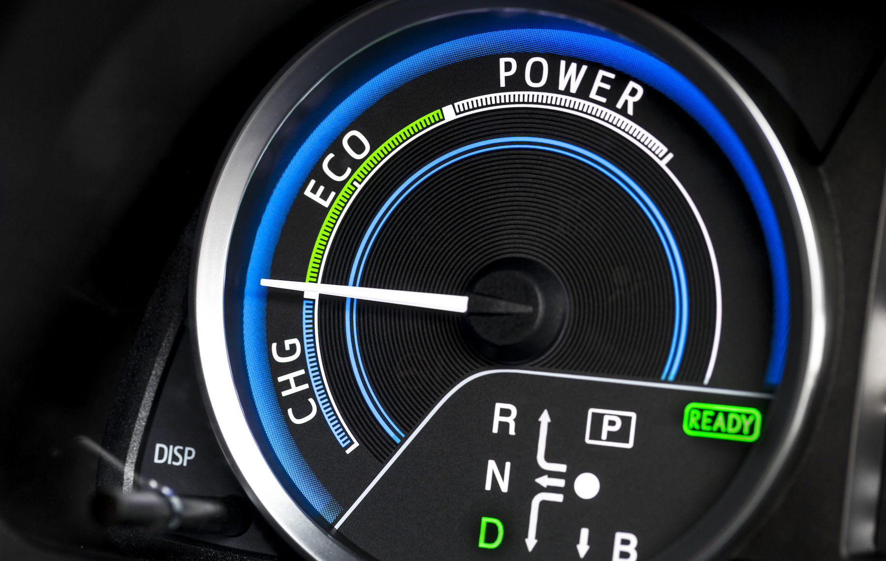 Gauges on a hybrid vehicle