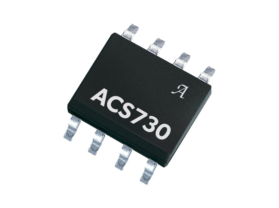 ACS730、1MHz帯域 小型で絶縁型 SOIC8 パッケージ 電流センサーIC