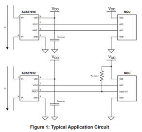 ACS37010-2 Typical Application Diagram